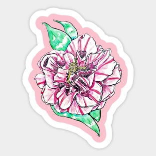 Heart Camellia Sticker